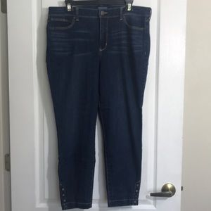 Bandolino Lisbeth Crop Denim Capris sz 14